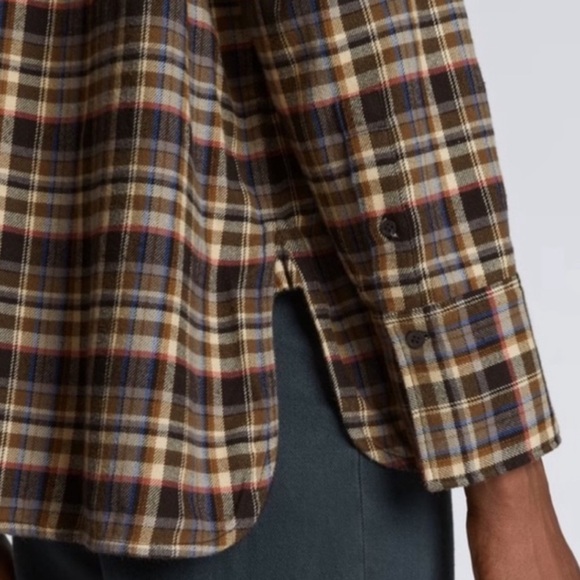 Everlane Oversized Plaid Boxy Flannel Shirt Size Medium New - Picture 3 of 12